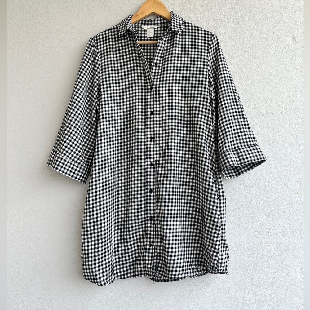 H&M | Gingham Shirt Dress